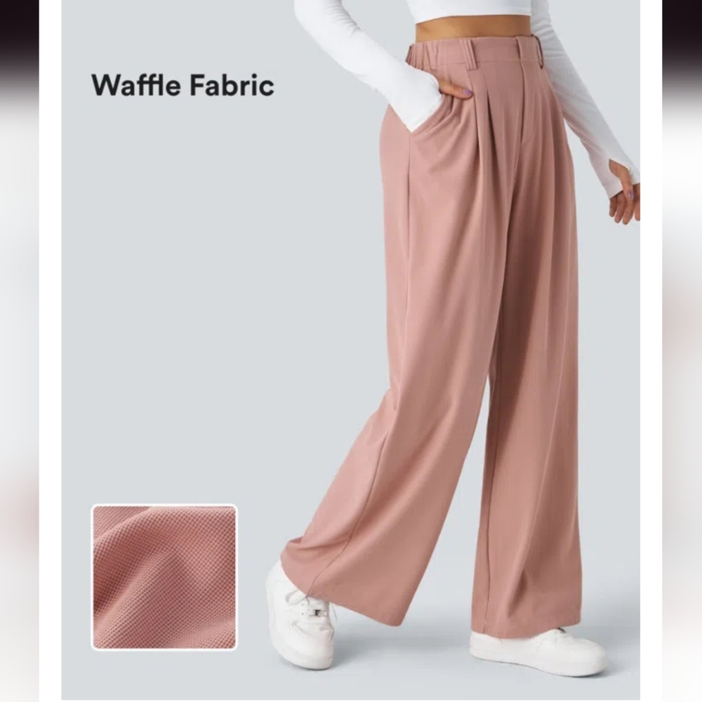 Halara Bundle Of 4 Halara Flex™™ High Waisted Pocket Wide Leg Waffle Work Pants